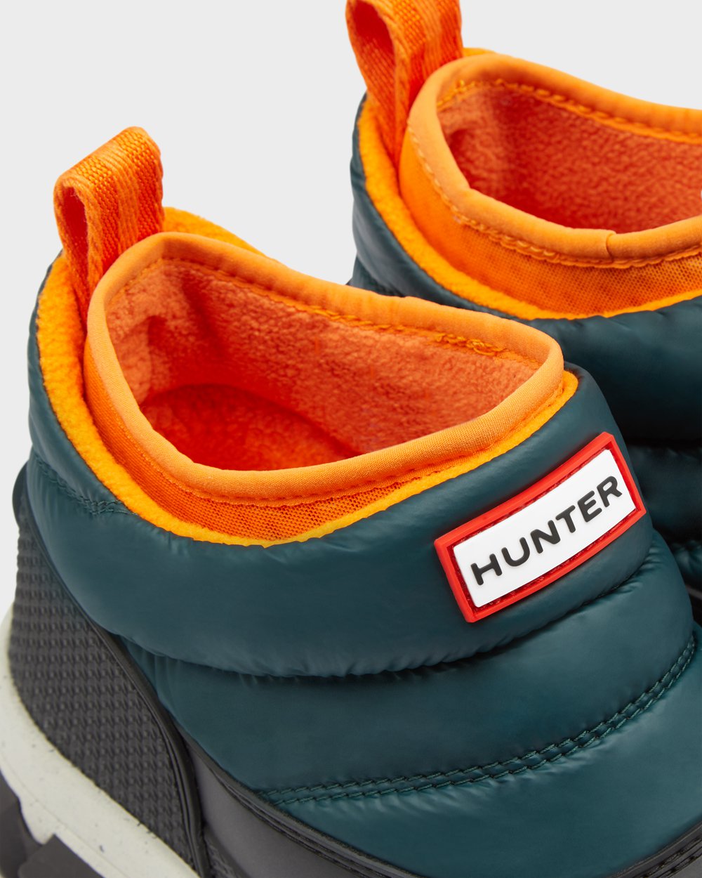 Botas De Neve Hunter Feminina Verdes/Cinzentas - Original Insulated Ankle - 01GMALRSF